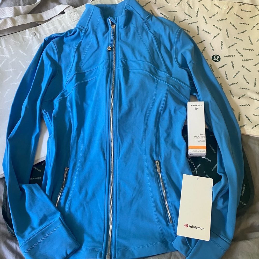 NWT Lululemon Define Jacket *Nulu Bundle!  Sz 8, Pool Party/Mirror Silver